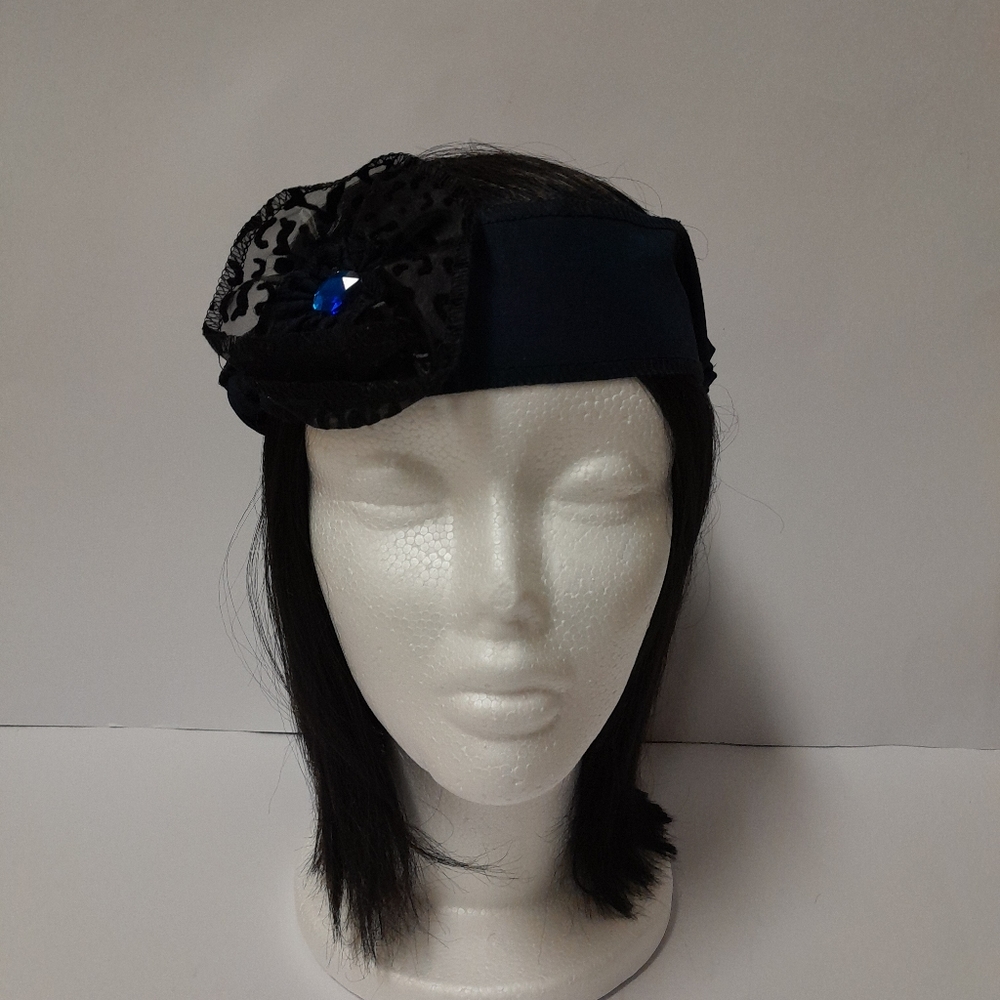 Dark Blue Hair Tie Headband Size: OS  Handmade